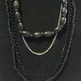 Black Bead Chain & Wood Necklaces - Thumbnail 2
