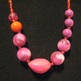 Pinks Acrylic & Wood Necklace - Thumbnail 2