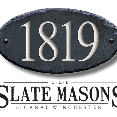 Slate oval house numbers / address stone