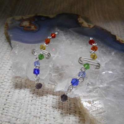 Chakra ear cuffs