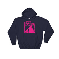 The Ladies Dark Husslaz Pink Logo Hooded Sweatshirt - Thumbnail 2