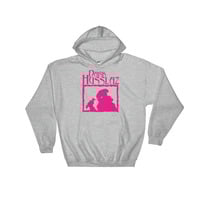 The Ladies Dark Husslaz Pink Logo Hooded Sweatshirt - Thumbnail 4