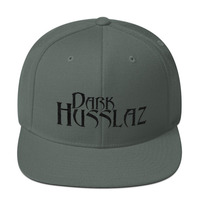 Dark Husslaz no logo Wool Blend Snapback - Thumbnail 7