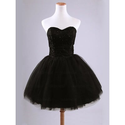 Tulle homecoming dress, black homecoming dresses, junior homecoming dress, cheap 2017 homecoming dress