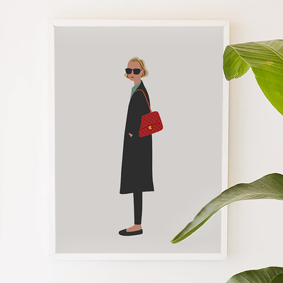 New yorker, girly, fashion illustration, trendy, art print - Thumbnail 2