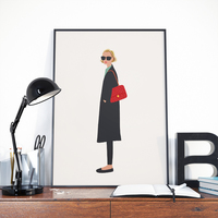 New Yorker, girly, fashion illustration, trendy, art print - Thumbnail 1