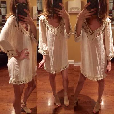 Cream Boho Cover Up/Tunic