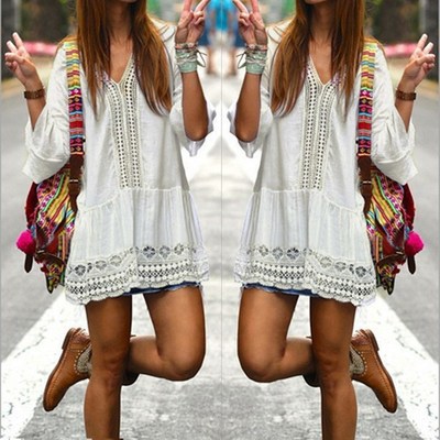 White boho tunic