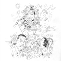 #32 Beyonslay Original Ink Art - 2007 Topps Hollywood Zombies - Thumbnail 1