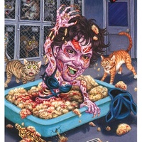 #34 Halle Buried Original Ink Art - 2007 Topps Hollywood Zombies - Thumbnail 2