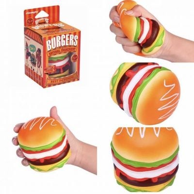 Vlampo hamburger triple steak cheese squishy burger charm