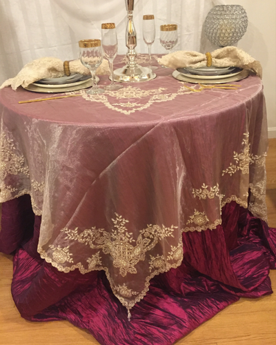 Rental: Couture Tablecloth & Overlays 