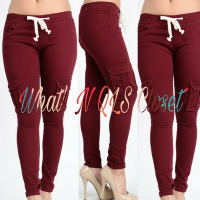 Burgundy Cargo Pants