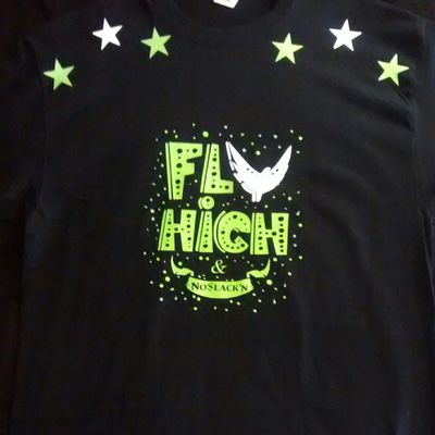 Fly high & no$lack'n (black,limegreen&white) shirt.
