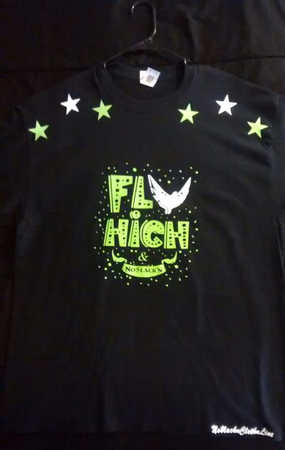 Fly High & No$lack'n (Black,LimeGreen&White) Shirt.