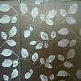 Transparent White Color Leaf Pattern PEVA Shower Curtain Set Bathroom Shower Use - Thumbnail 2