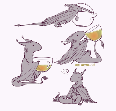 Tea Dragon sticker set