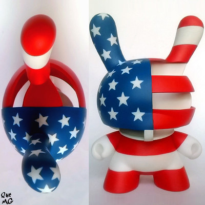 8" USA flag dunny
