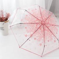 Harajuku Sakura Transparent Folding Umbrella - Thumbnail 1