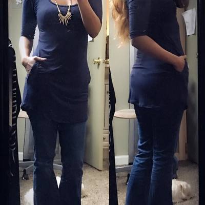 Hilary tunic with shoulder slits