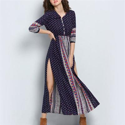 Printed boho dress