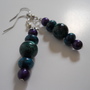 Forest and Indigo Bead Earrings - Thumbnail 1
