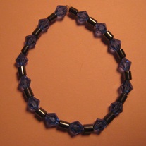 Blue Glass & Hemalyke Bracelet
