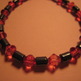 Red Glass & Hemalyke Bracelet - Thumbnail 1