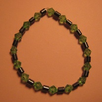Green Glass & Hemalyke Bracelet