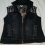 Distressed Cross Back Vest - Size Small-2