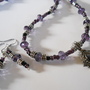 Purple Crystal Bead Necklace and Earrings - Thumbnail 2