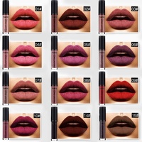 12 Colors Waterproof Matte Liquid Lipstick Waterproof  Lipgloss Lipstick Lip Beauty cosmetic - Thumbnail 1