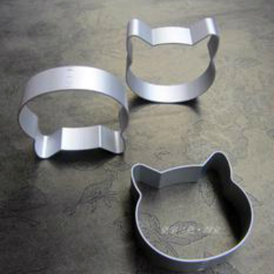 Big head cat shape 3pcs 1 set stainless steel cookie cutter cheese cutter