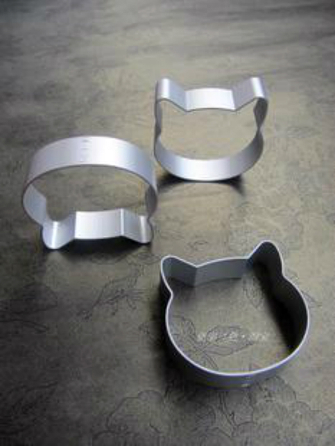 Big Head Cat Shape 3pcs 1 Set Stainless Steel Cookie Cutter Cheese Cutter