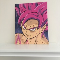 Super Saiyan God Goku Painting - Thumbnail 1