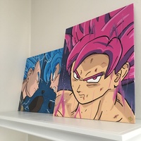 Super Saiyan God Goku Painting - Thumbnail 2