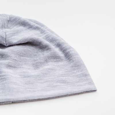 Double layer slouchy beanie - silver