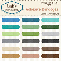 Adhesive Bandages (ClipArt Set) - Thumbnail 1