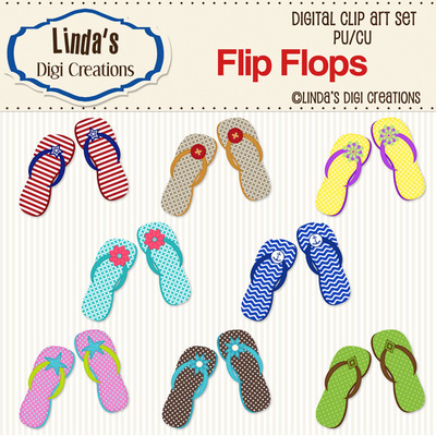 Flip Flops (ClipArt Set)