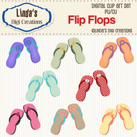 Flip Flops (ClipArt Set) - Thumbnail 1