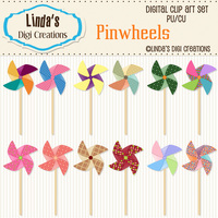 Pinwheels (ClipArt Set) - Thumbnail 1