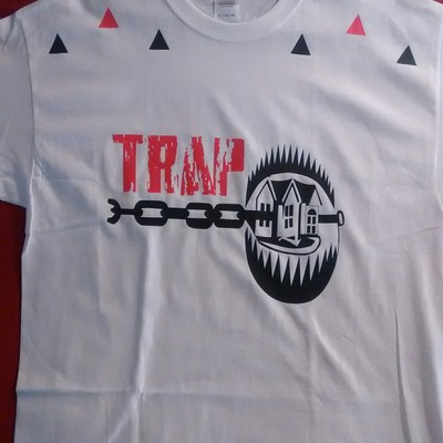Trap house (white,black&flamered) shirt.