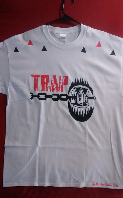 Trap House (White,Black&FlameRed) Shirt.
