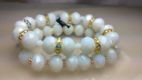 Glass Crystal Bracelet Set