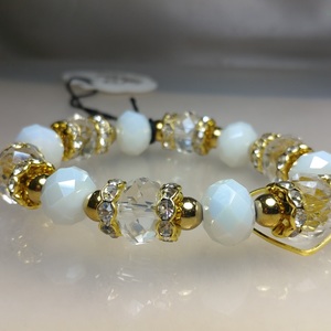 Hematite and Glass beaded bracelet 