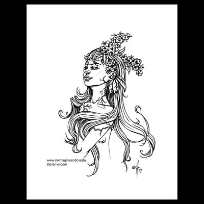 Coloring Poster: Chestnut Dryad