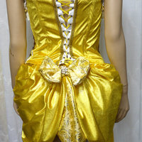 Beauty and the Beast Princess Belle Corset Costume Cosplay Dance Rave Bra Wear Halloween Burlesque Show Girl - Thumbnail 4