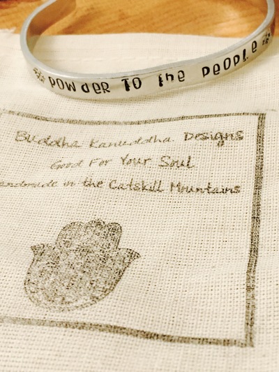 Powder To The People Hand Stamped Bangle