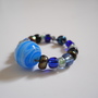 Blue Swirl Bead Ring - Thumbnail 1