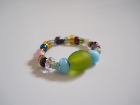 Apple Green Bead Ring